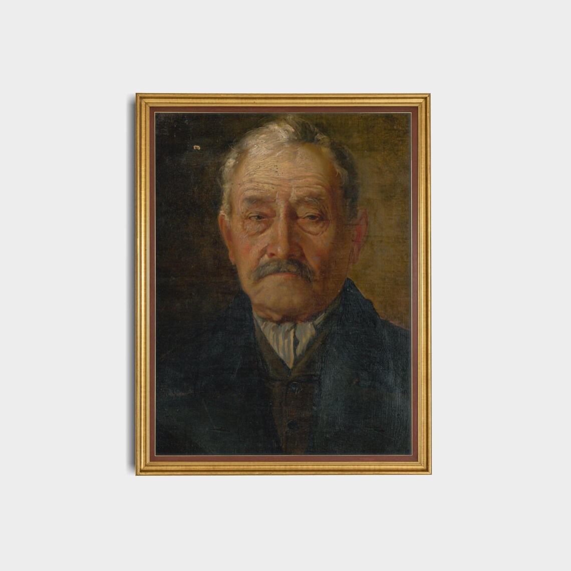 Portrait of an Elderly Gentleman with a Grey Moustache Poster - Image 2