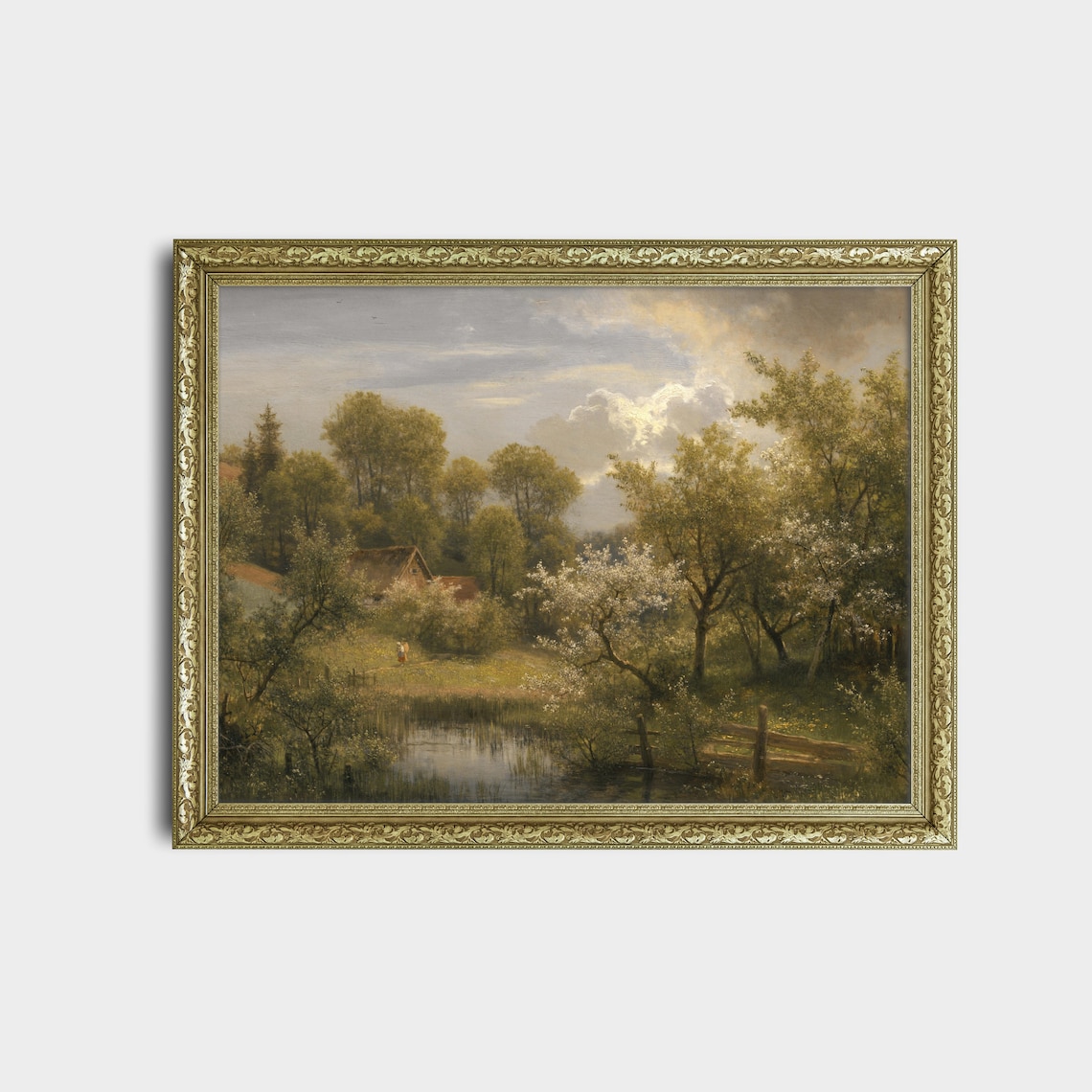 Vintage Country Landscape Art Print, Rustic Farmhouse - Image 2