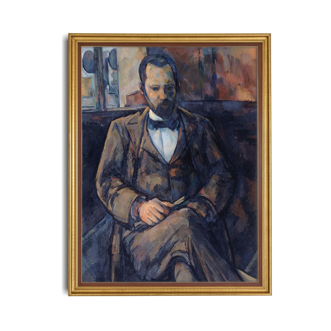 Seated Gentleman with Beard and Bow Tie Post-Impressionist Poster - Image 4