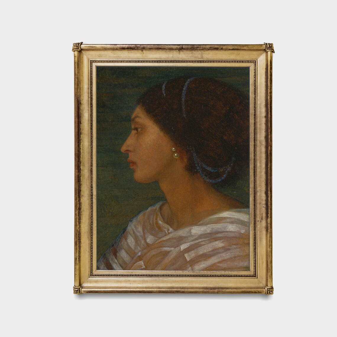 Vintage Woman Portrait Art Print, 18th-Century Rustic - Image 2