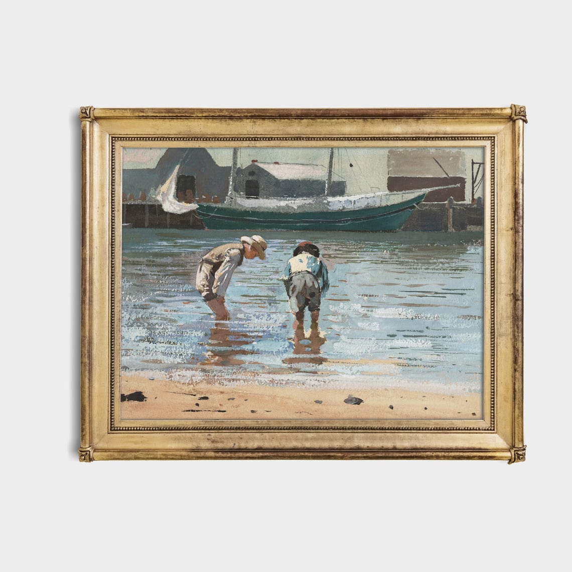 Winslow Homer Barefoot Boys Wading in a Harbor Vintage Poster - Image 4