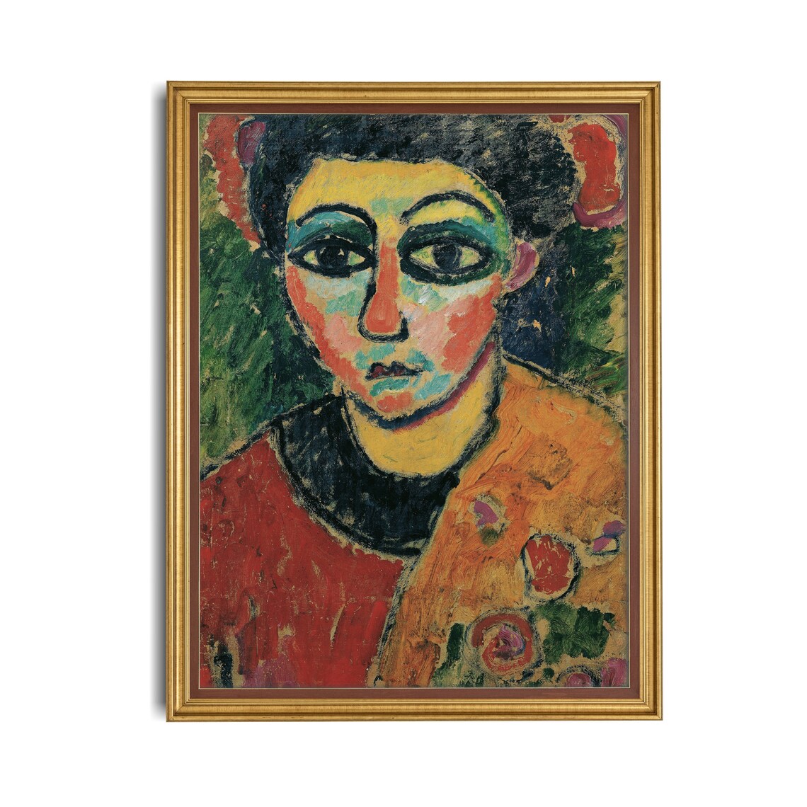 Bold Fauvist Woman Portrait With Vivid Color Expressionist Poster - Image 2