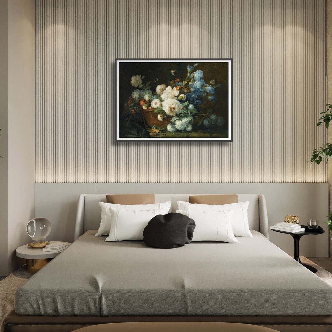 Vintage Rustic Still Life With Flower Art Print - Image 2