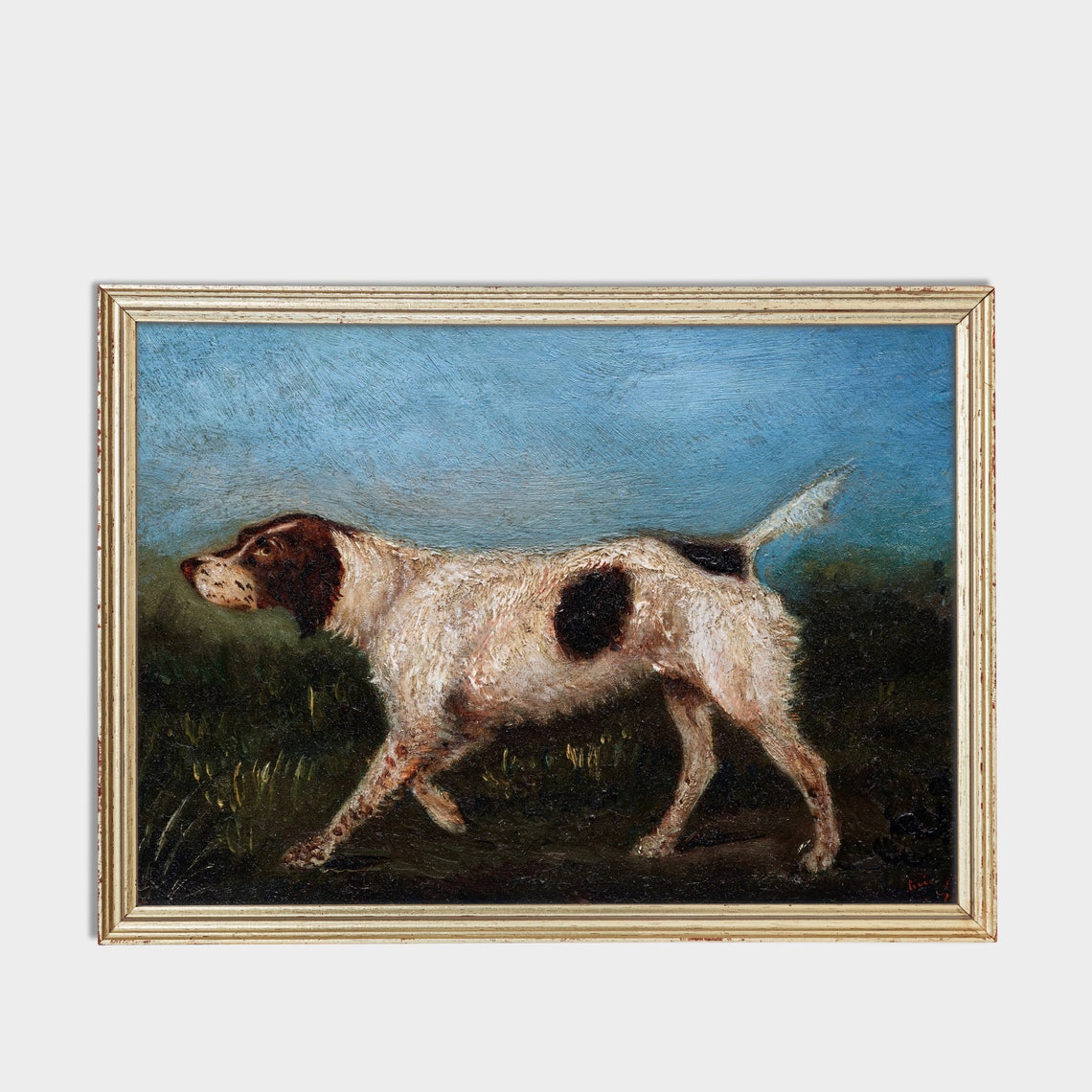 Pointer Hunting Dog on Point in a Field Vintage Sporting Poster - Image 3