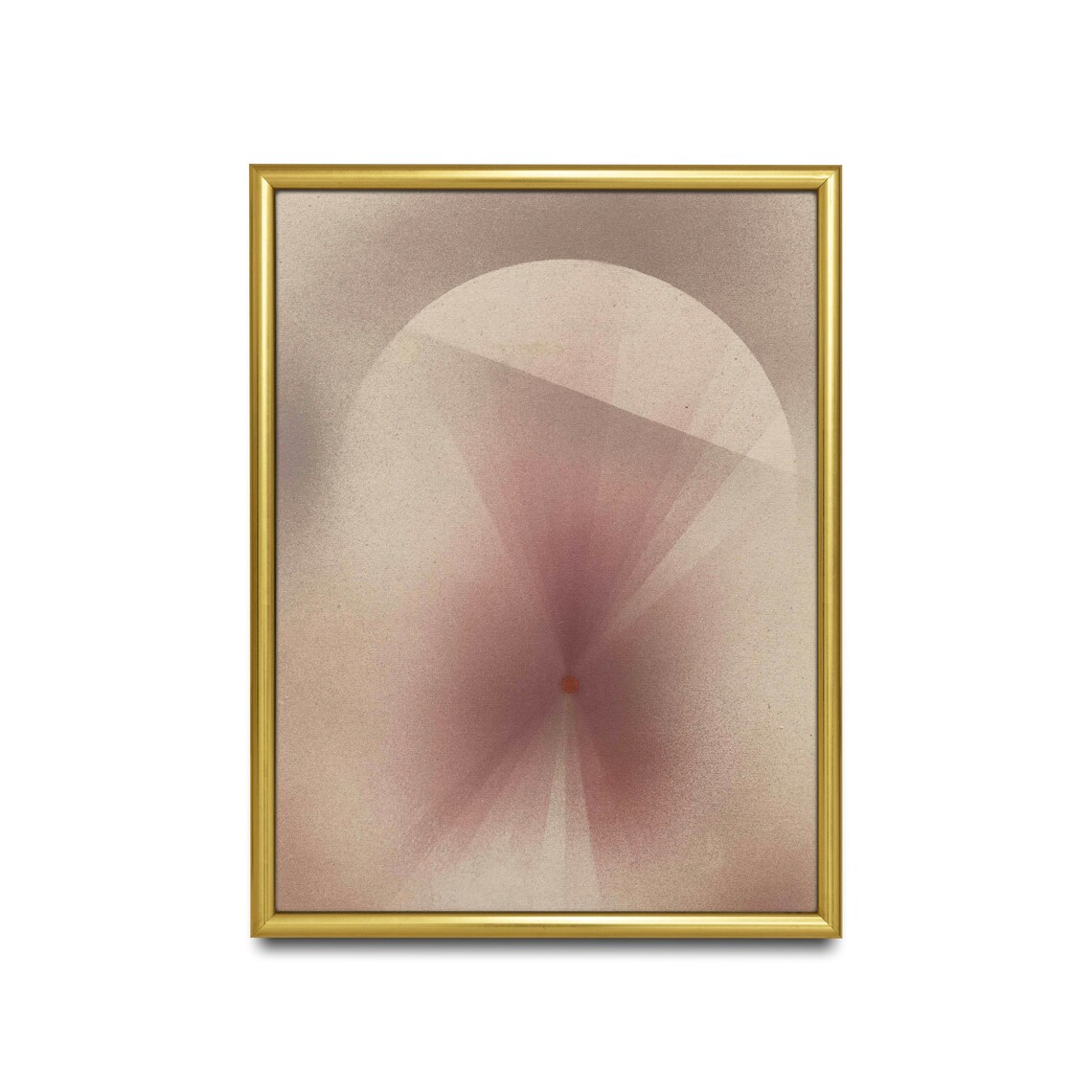 Radiating Arch Abstract Art Neutral Pink Vintage Style Poster - Image 2