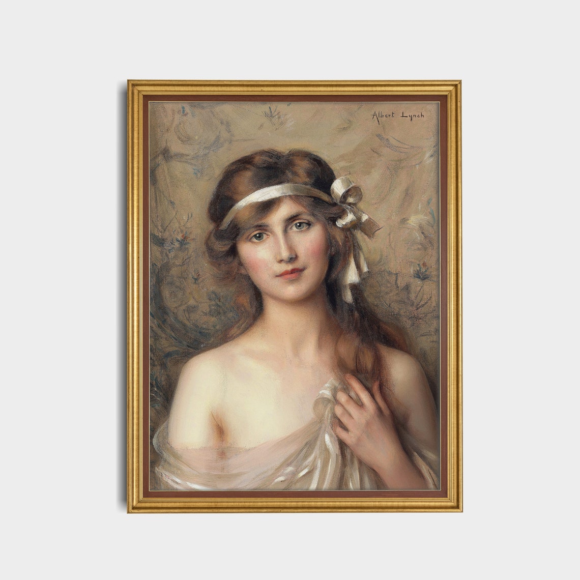 Woman Portrait Painting Vintage Print Antique Wall Art Livingroom Art Oil Painting Female Portrait - Image 4