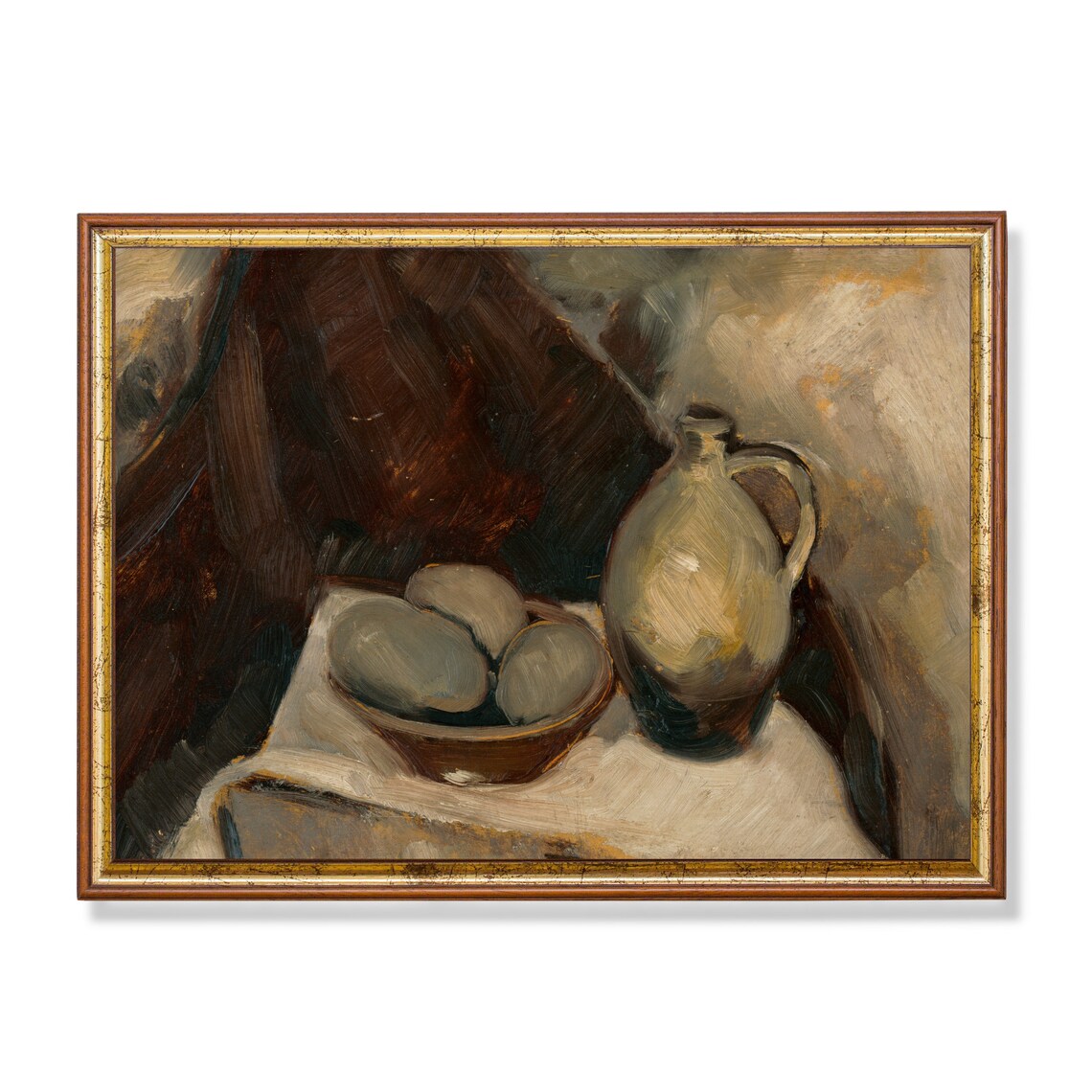 Vintage Still Life Kitchen Antique Oil Painting Art Print