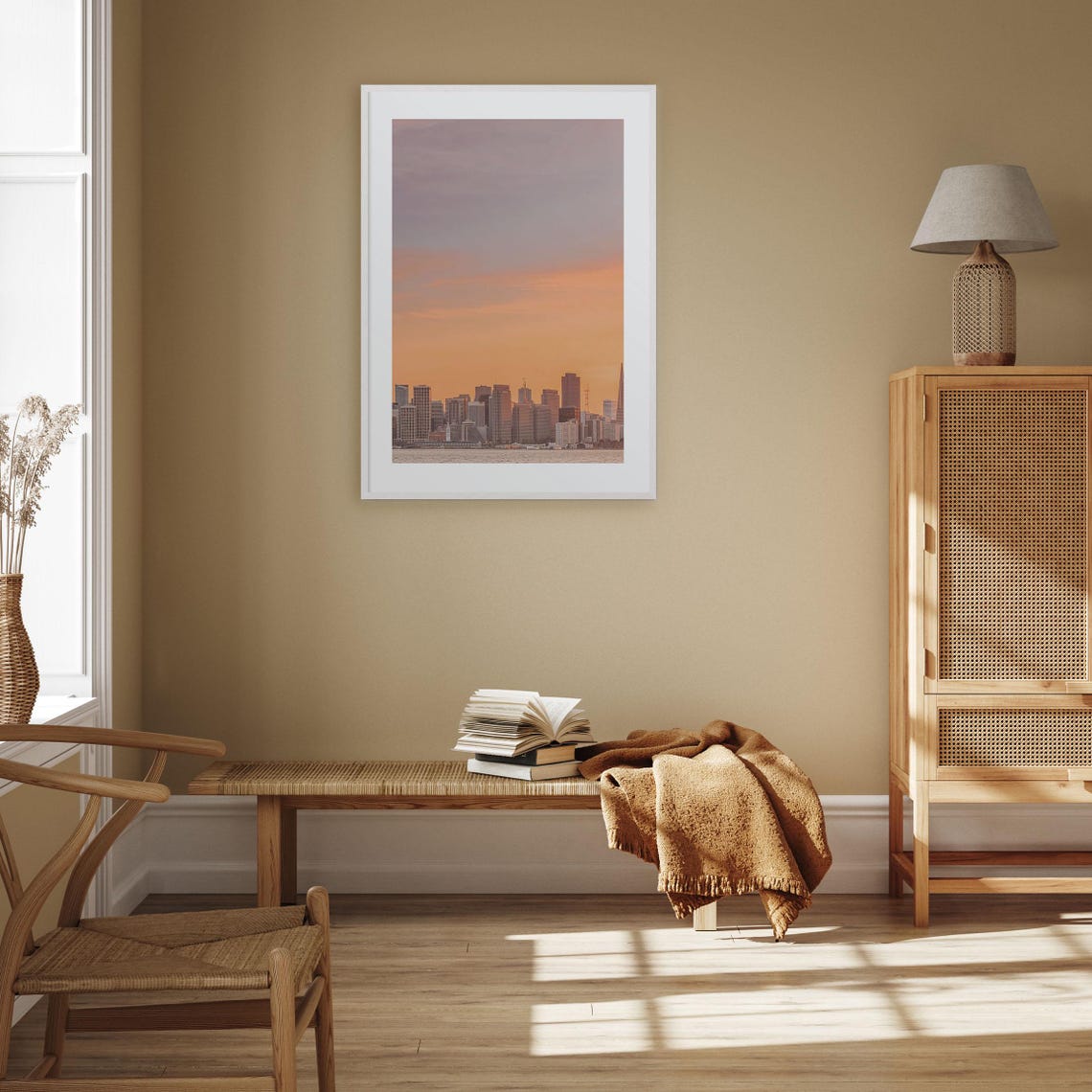 San Francisco Skyline Sunset Bay Waterfront City View Poster - Image 3