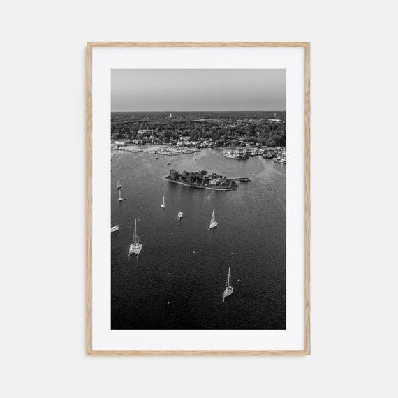 Massachusetts Black And White Travel Poster
