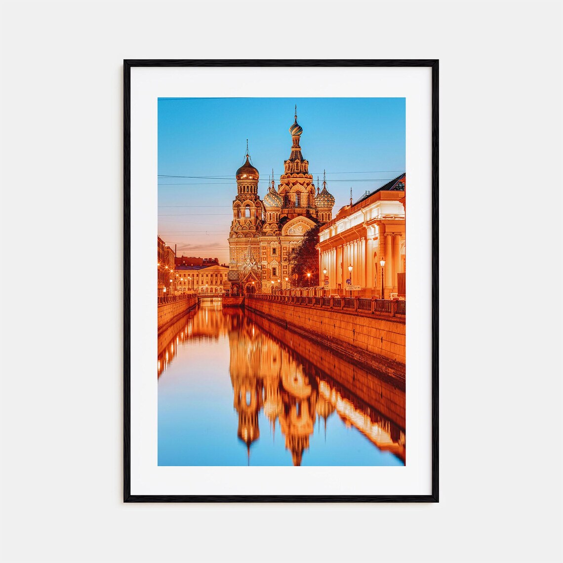 Saint Petersburg Church of Spilled Blood Canal Dusk Russia Poster