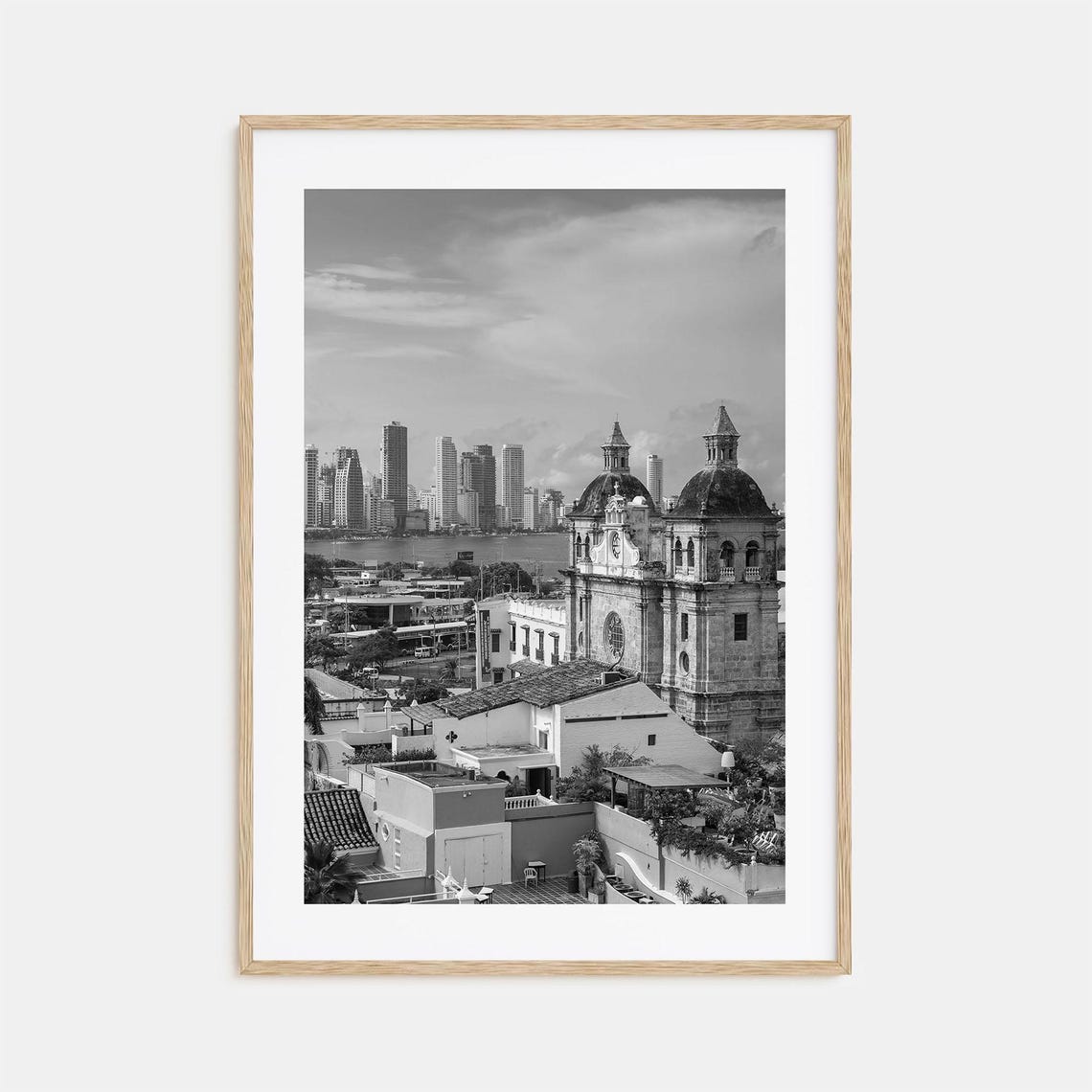 Cartagena De Indias Photo Poster Print Black And White Wall Art Cartagena De Indias Wall Photography Travel Map Poster