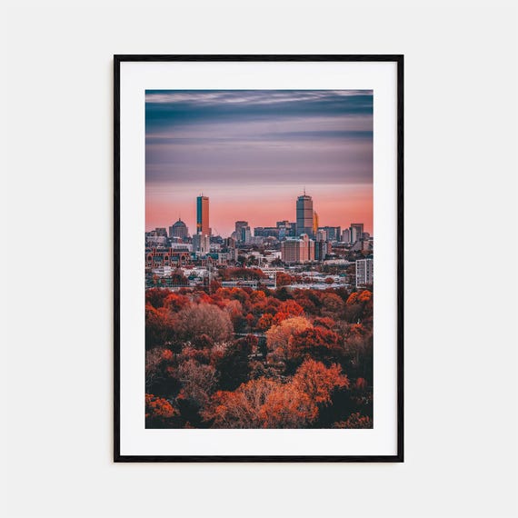 Boston Colorful Poster Print No. 3, City Map