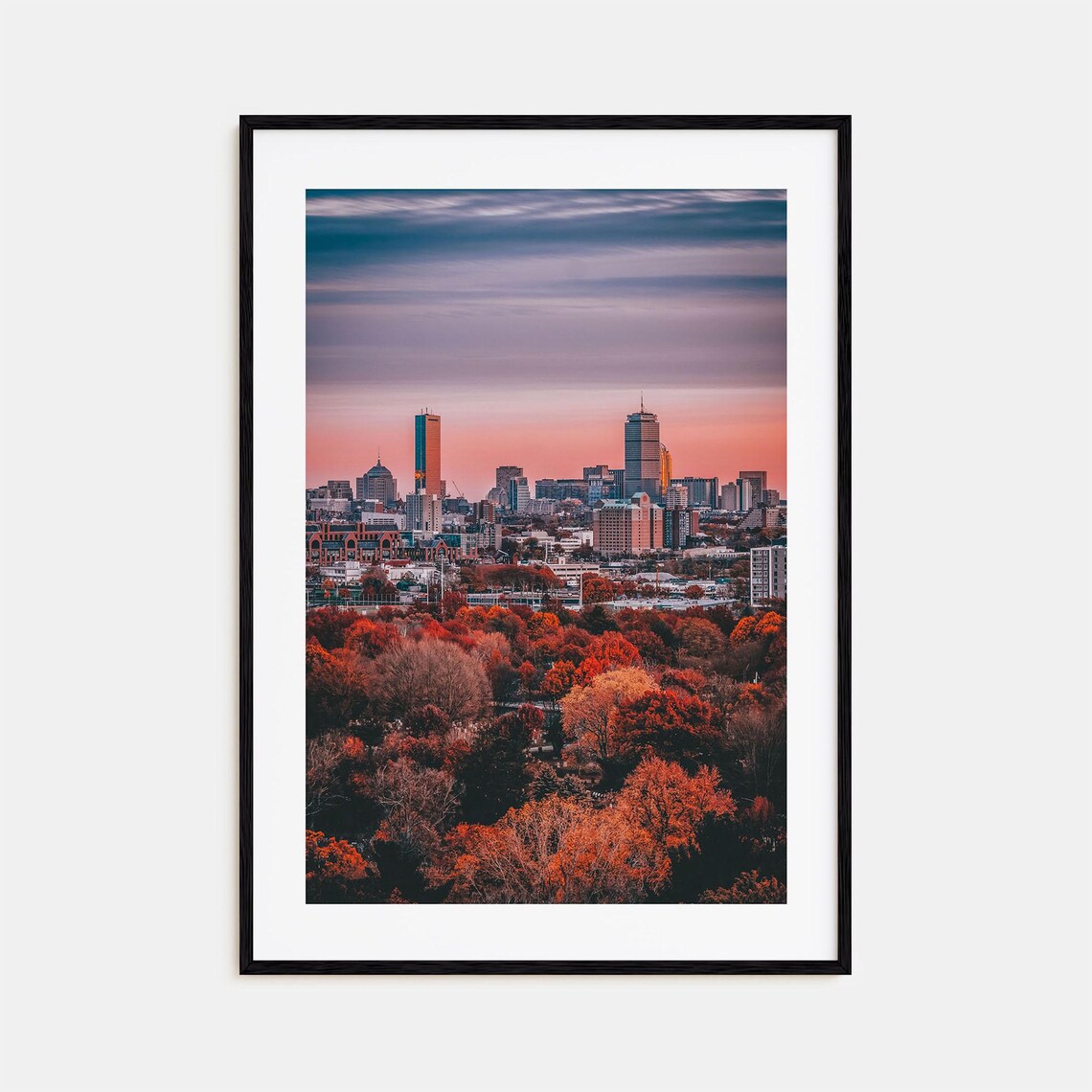 Boston Colorful Poster Print No. 3, City Map