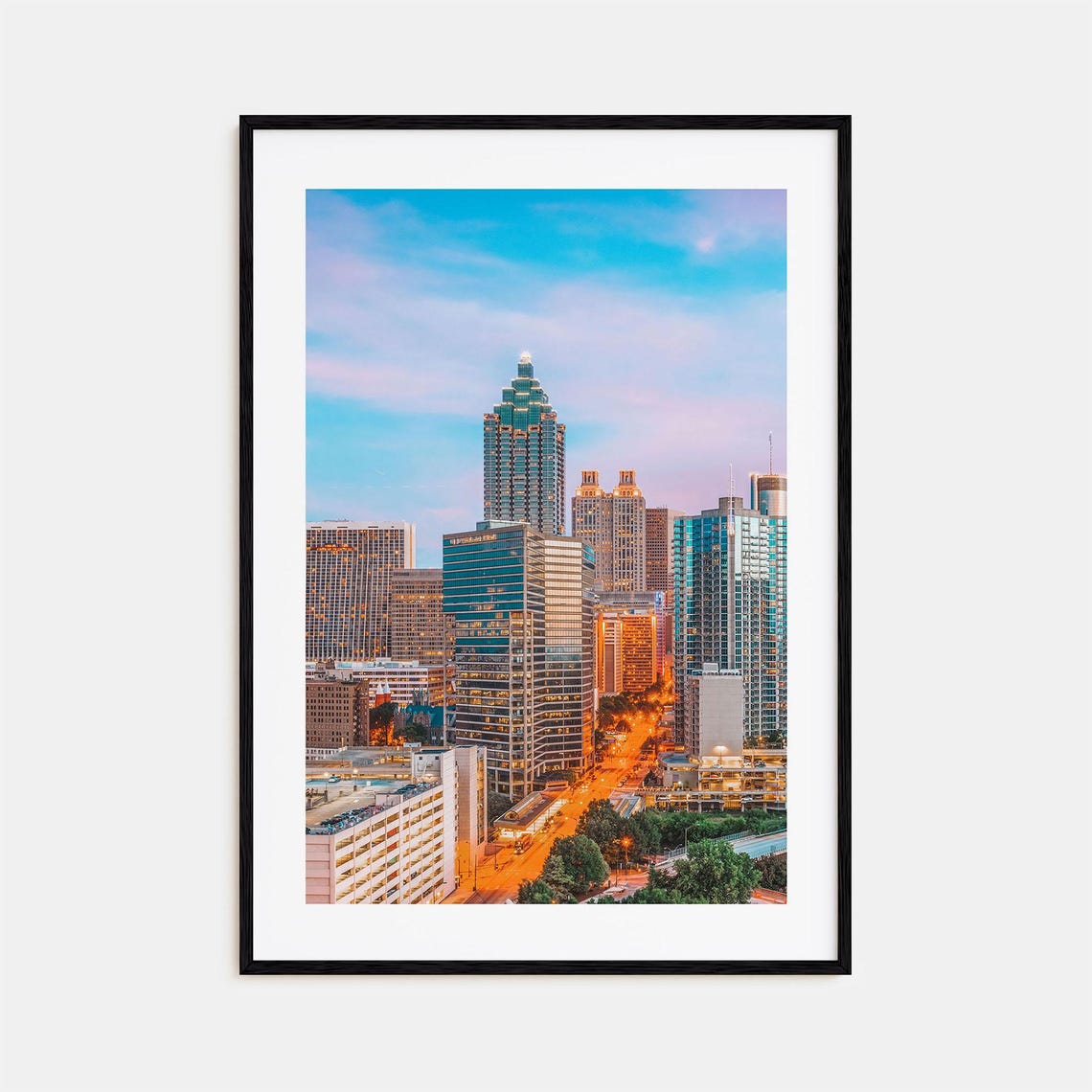 Atlanta Colorful Poster Print No 1 Atlanta Photo Wall Art Atlanta Wall Decor Atlanta Travel Print Atlanta Street Map Poster City Map