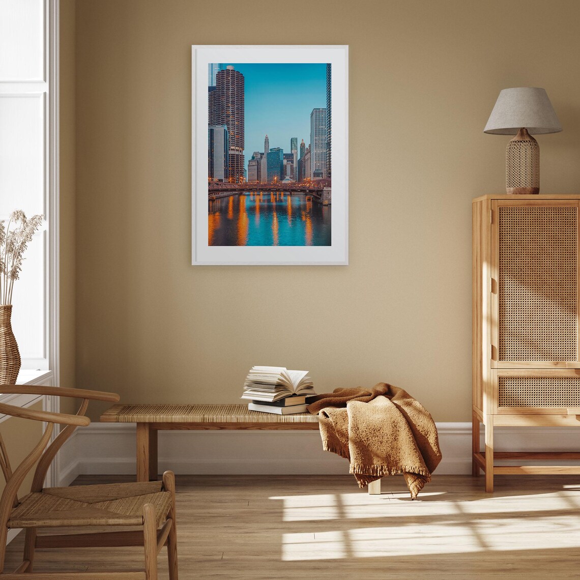 Chicago River Marina City Towers Dusk Reflection Downtown Photo Poster - Image 3