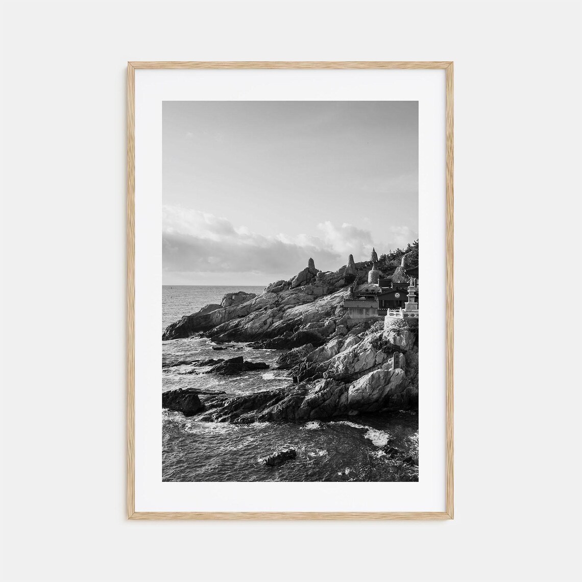 South Korea Photo Poster Print South Korea Black And White Wall Art South Korea Photography South Korea Travel Map Poster
