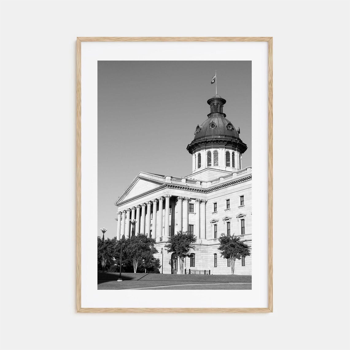Columbia South Carolina Photo Poster Print Columbia South Carolina Black And White Wall Art Photography Travel Map Poster