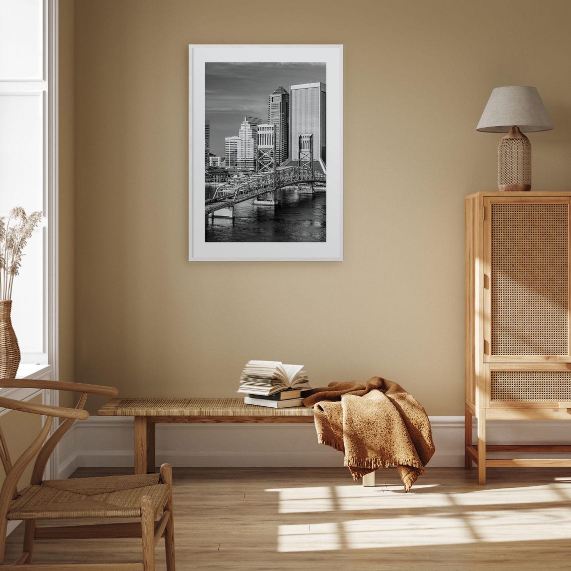 Jacksonville Photo Poster Print No 2 Jacksonville Black And White Art Jacksonville Photography Travel Jacksonville Map Poster - Image 3