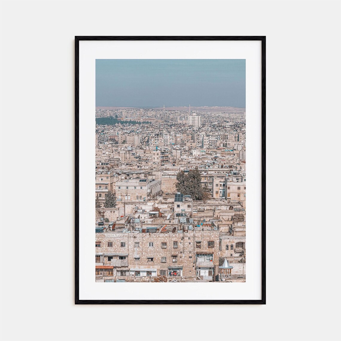Aleppo Syria Old City Honey Stone Buildings Panorama Photo Poster