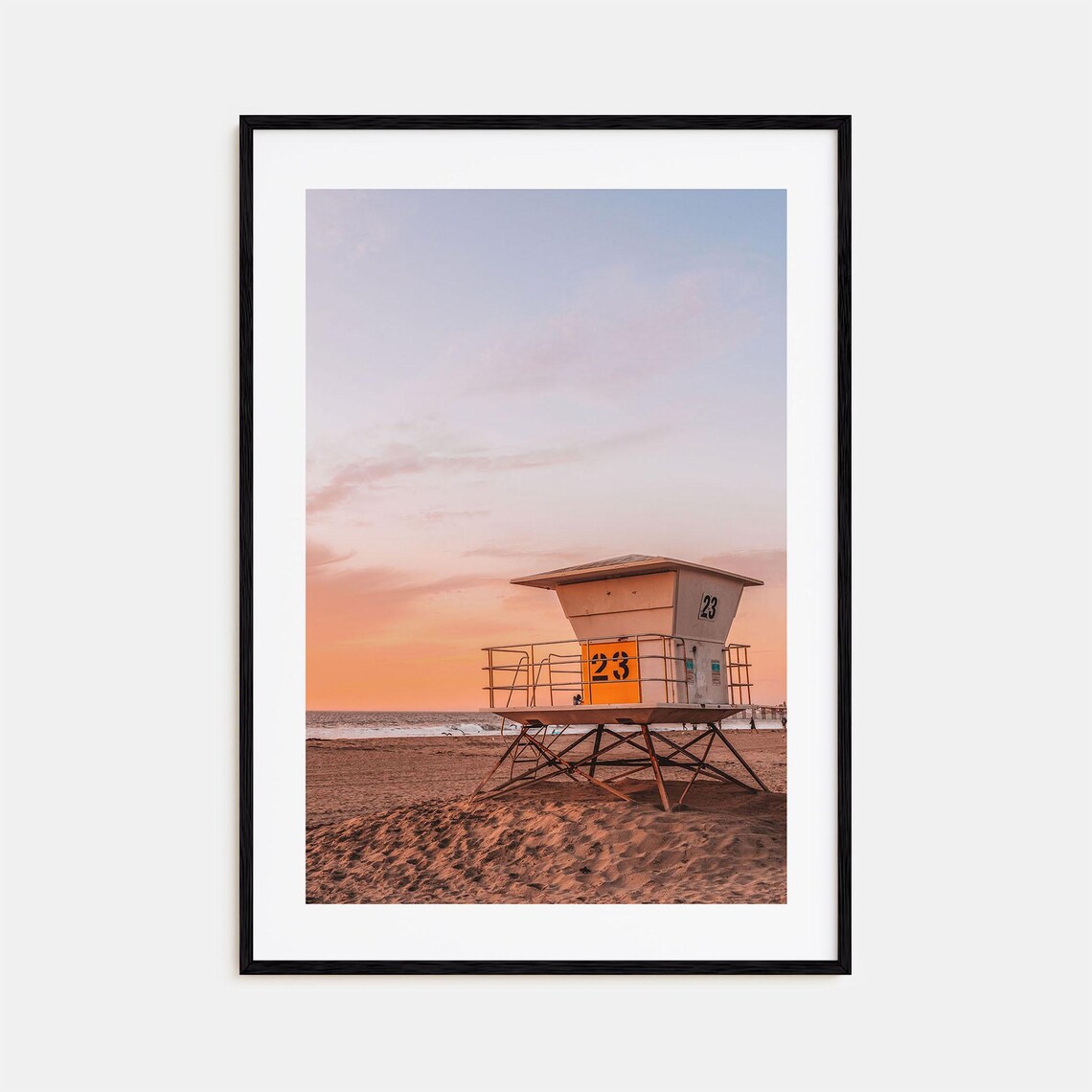 Pacific Beach Colorful Travel Poster, Street Map