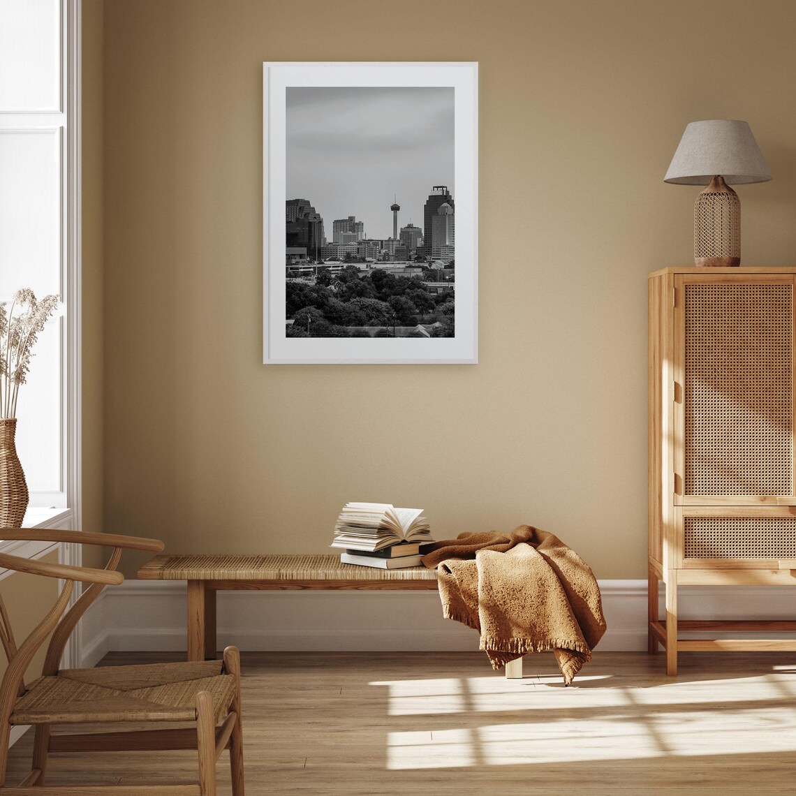 San Antonio Photo Poster Print San Antonio Black And White Wall Art San Antonio Photography San Antonio Travel Map Poster - Image 3