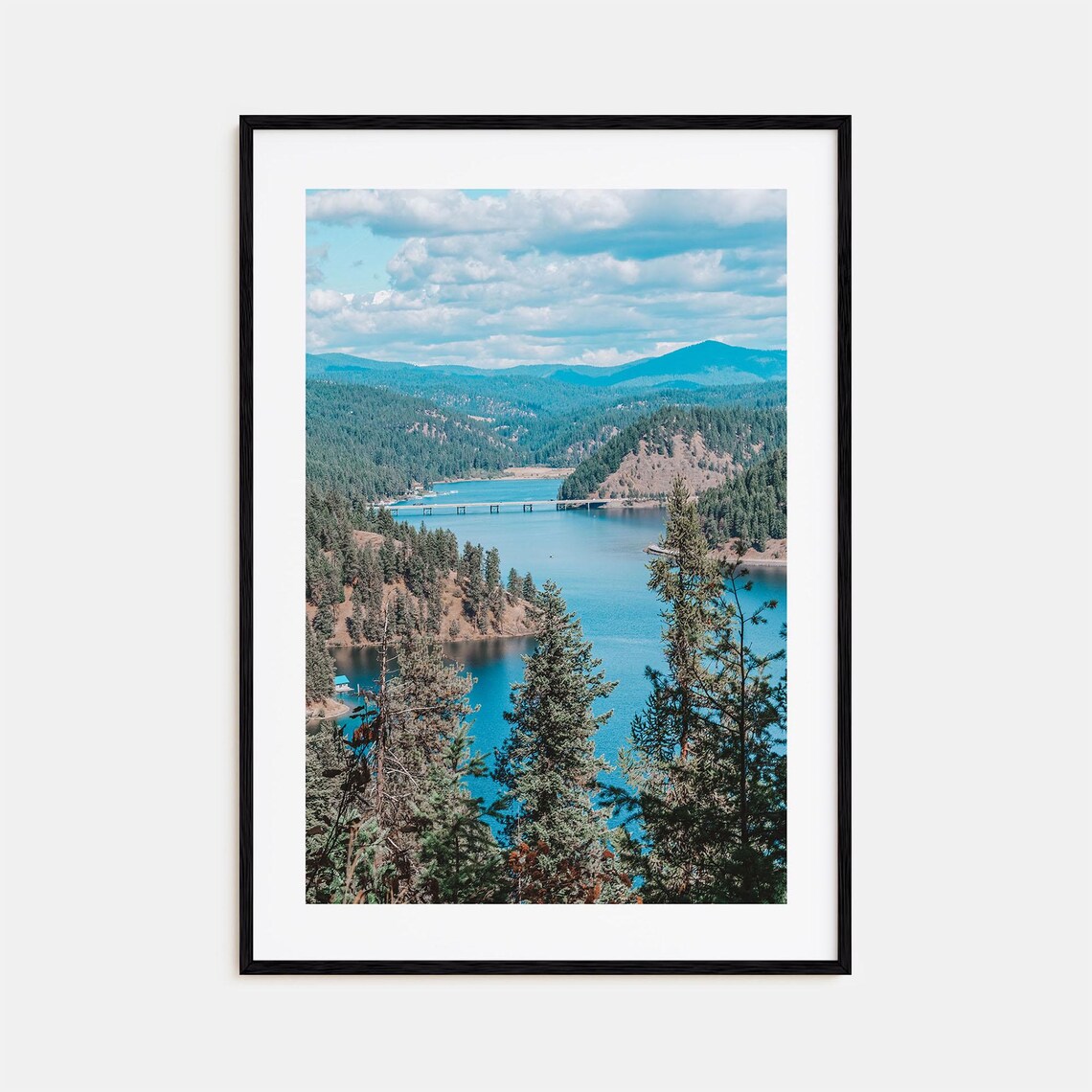 Coeur d'Alene Travel Poster, City Map Art Print