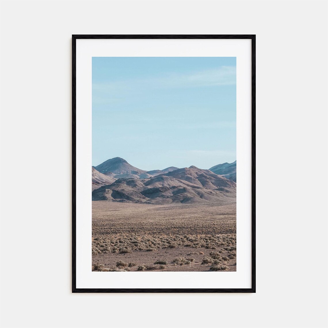 Arid Nevada Desert Mountain Landscape Photography Travel Poster