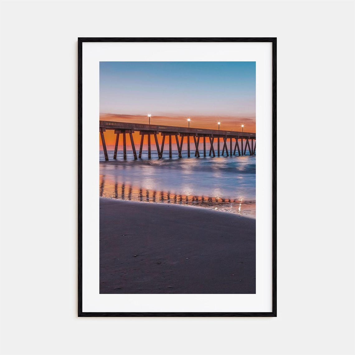 Wrightsville Beach Colorful Poster Print Wrightsville Photo Wall Art Decor Wrightsville Travel Print Wrightsville Street Map Poster