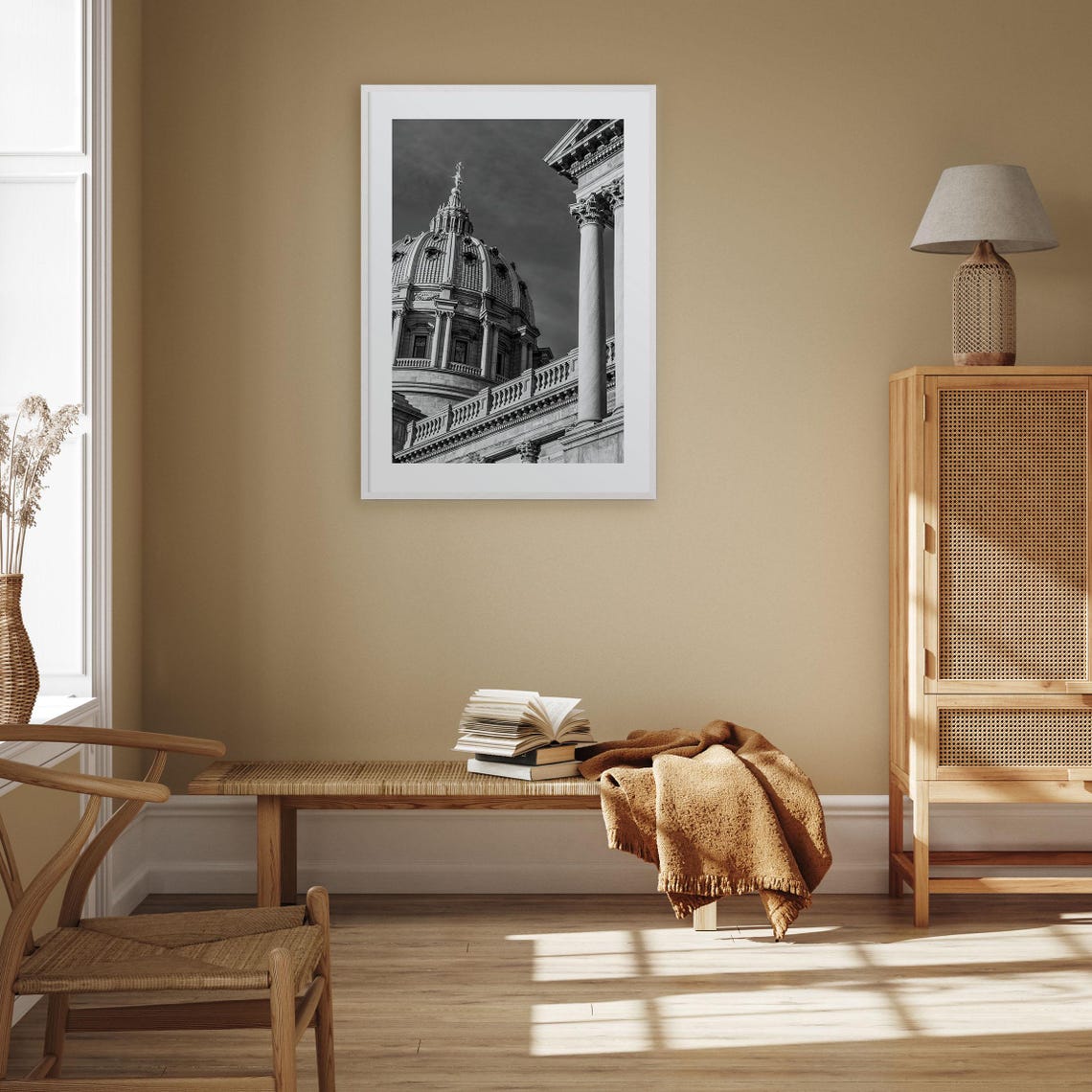 Historic Capitol Dome Columns Neoclassical Architecture Poster - Image 3