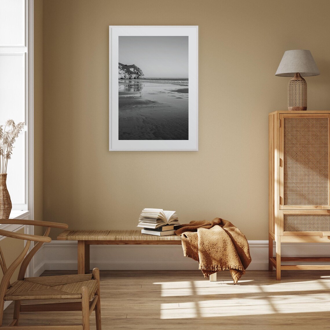 Avila Beach Black and White Travel Poster - Image 3
