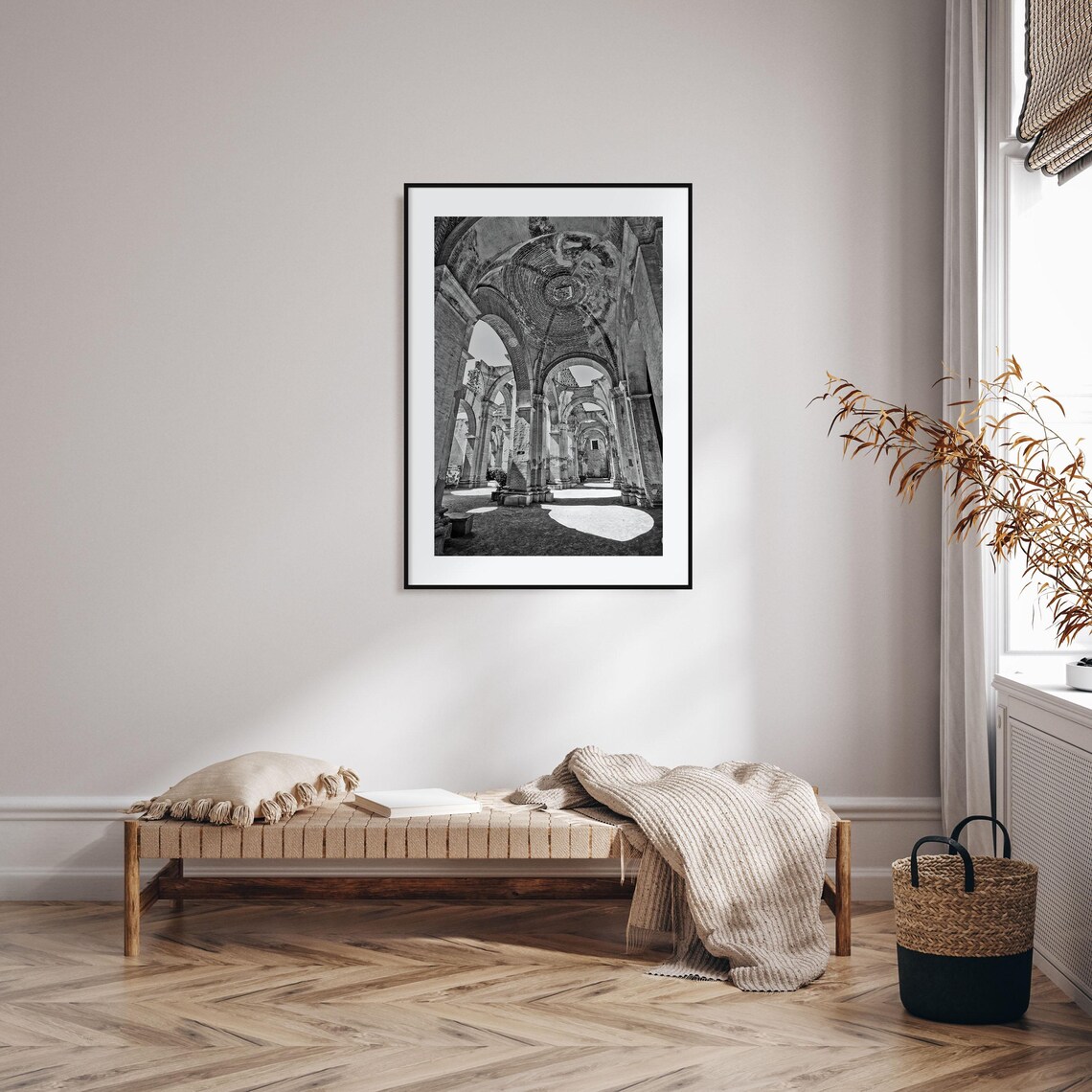 Antigua Guatemala Colonial Ruin Arches Black And White Photo Poster - Image 2