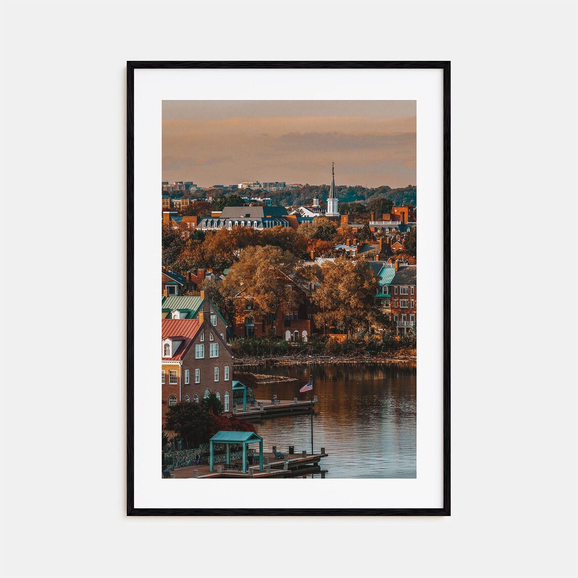 Alexandria Virginia Colorful Travel Poster Print