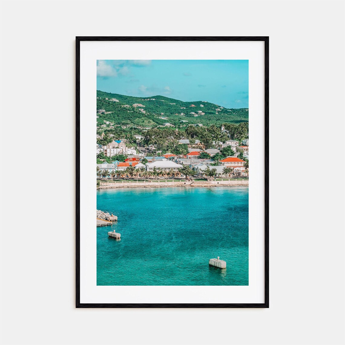 Saint Croix Colorful Travel Poster, Street Map Art Print