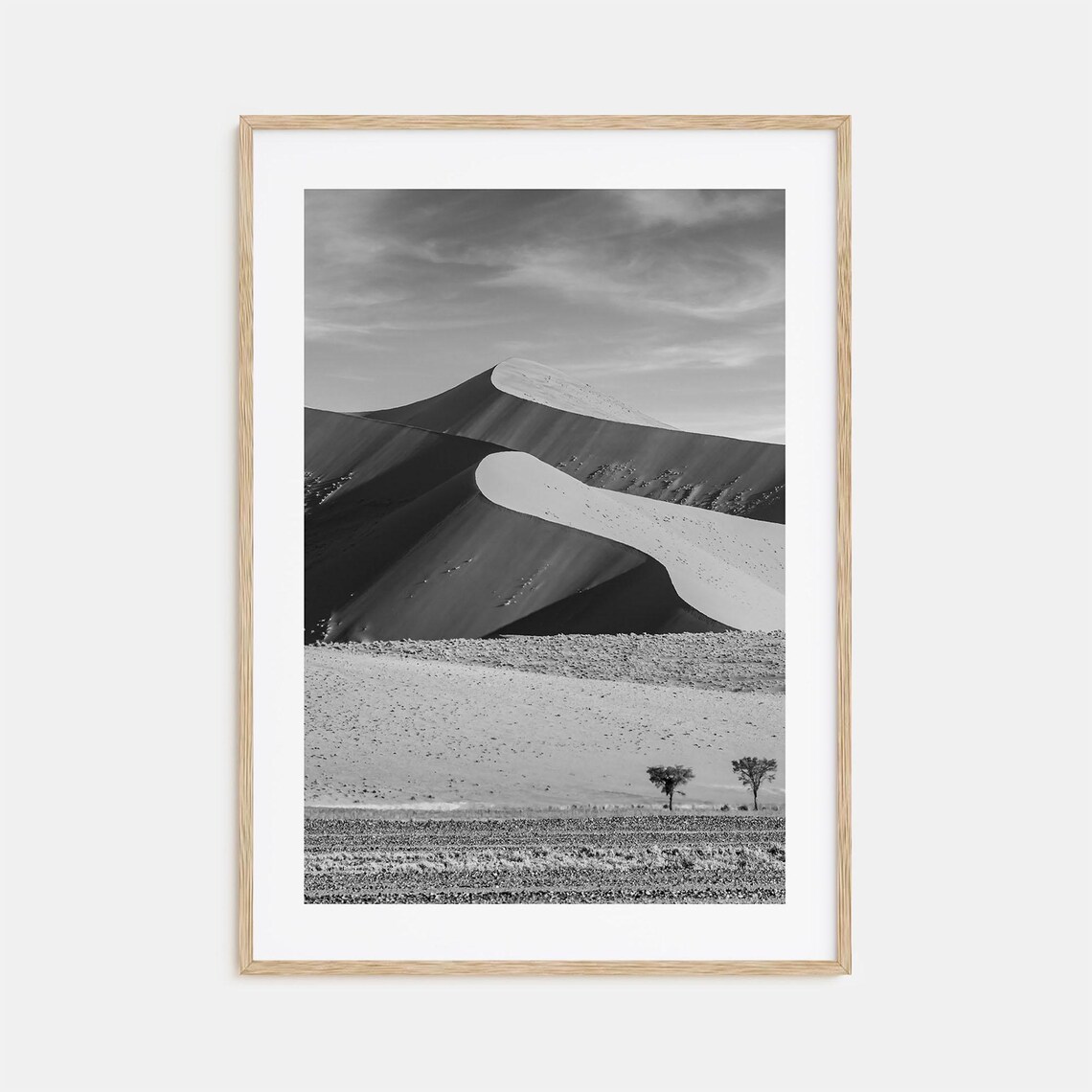 Namibia Black And White Travel Poster, Map Art