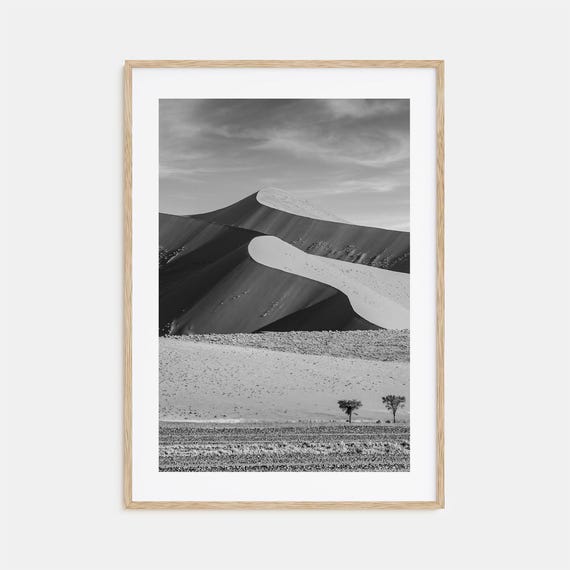Namibia Black And White Travel Poster, Map Art