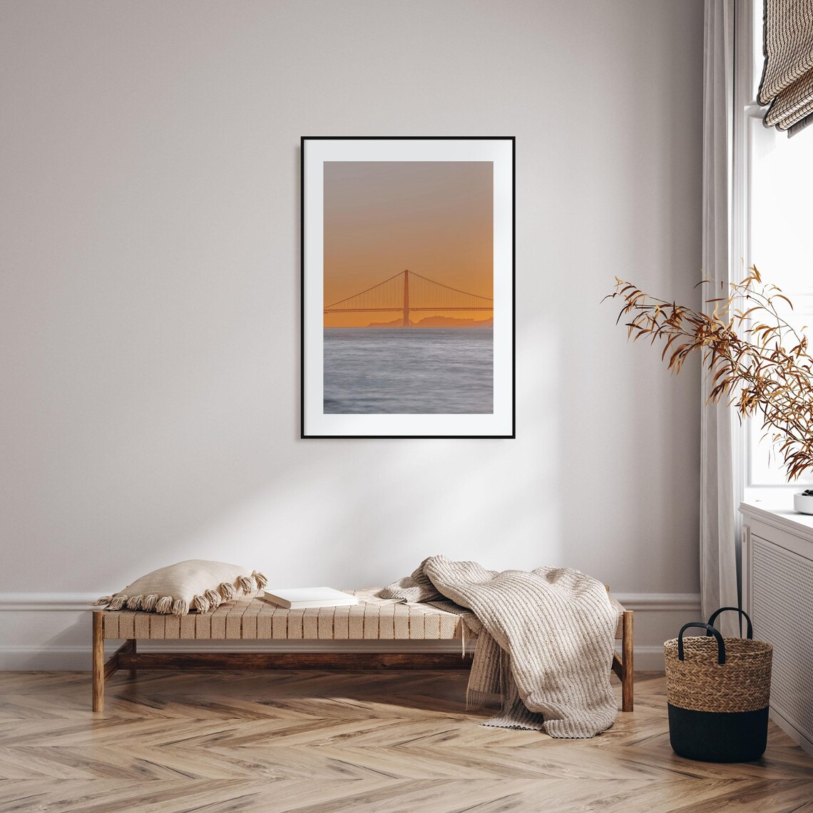 San Francisco Bay Golden Gate Bridge Sunset View Ocean Poster - Image 2
