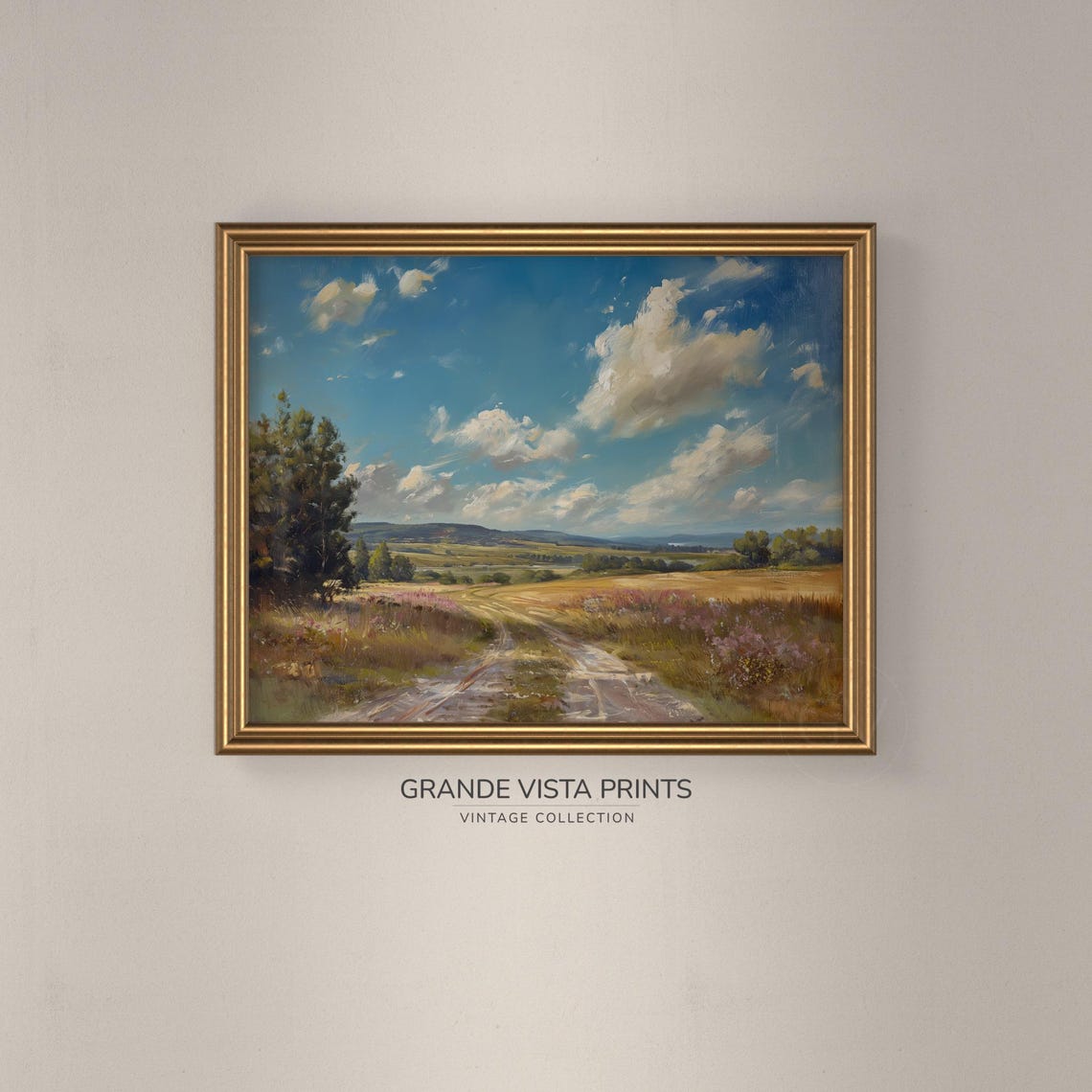 Spring River Valley Landscape Painting Wall Art Instant Art Print Gv4021 - Image 3