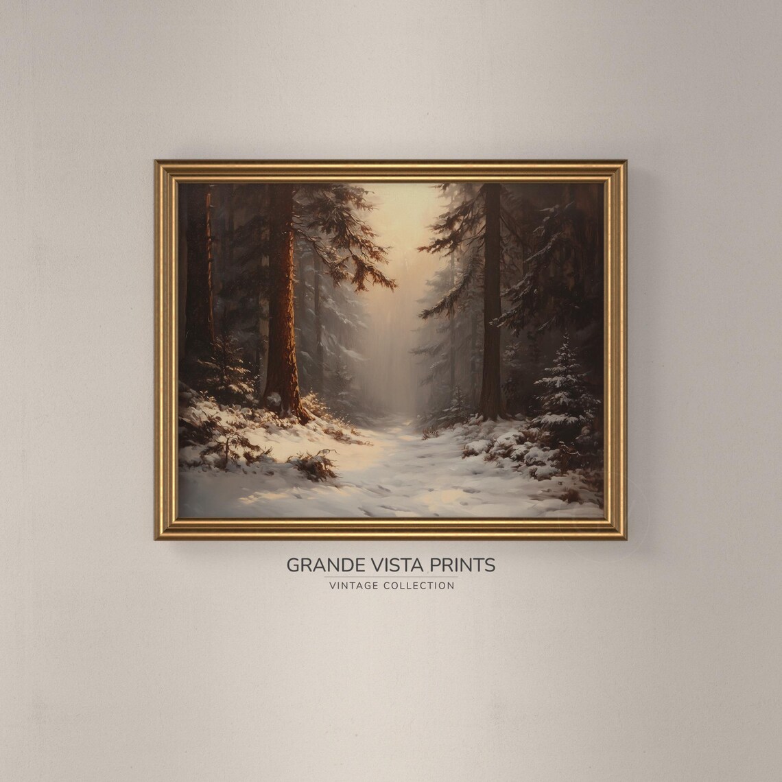 Winter Forest Artwork Wintertime Forest Wall Art Forest Landscape Wall Art Gv4867 - Image 3