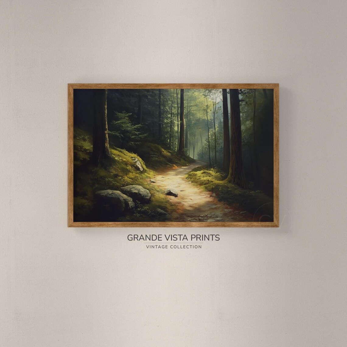 Forest Trail Wall Art Forest Landscape Painting Pine Forest Path Wall Art Gv4816 - Image 2
