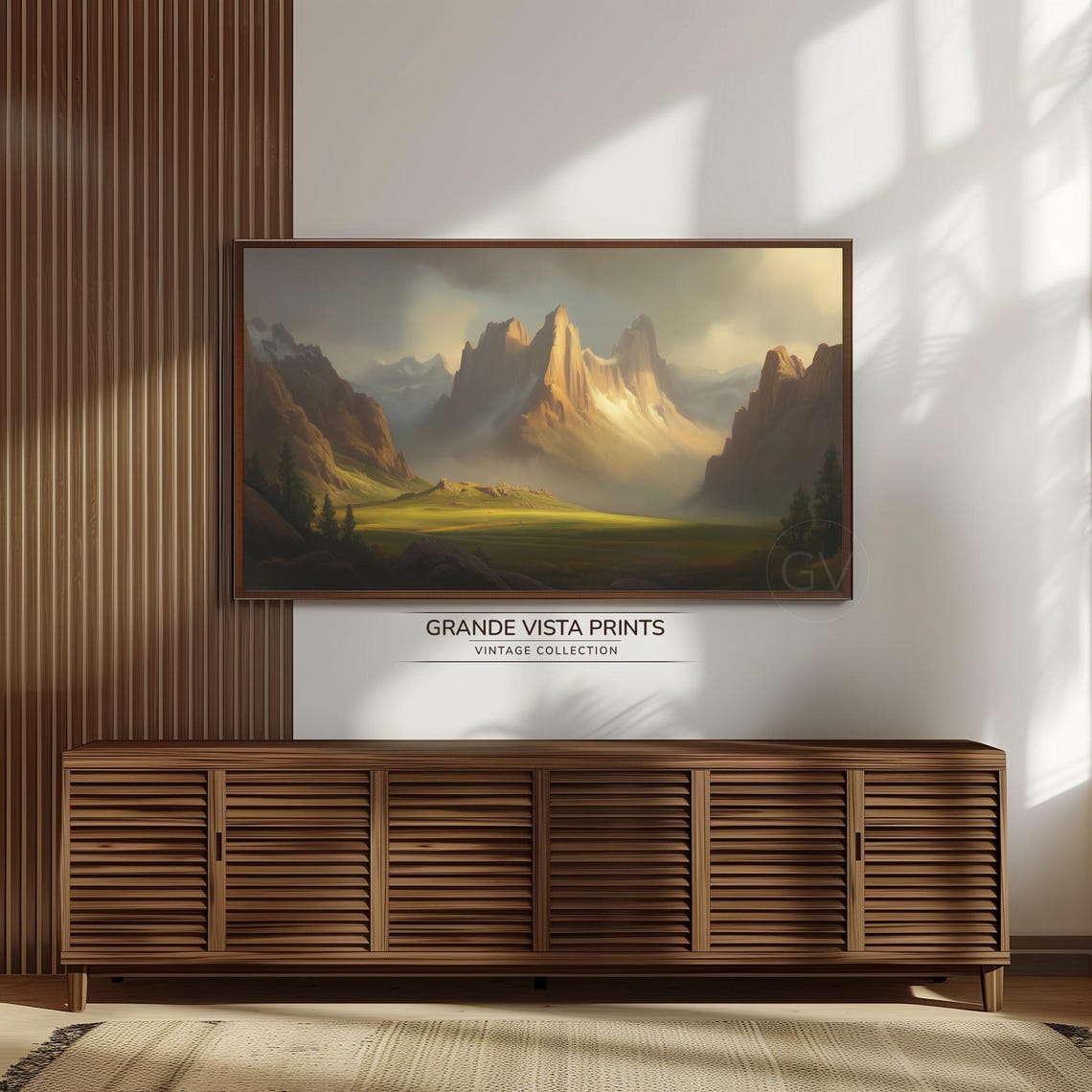 Mountain Landscape Painting Wallpaper Mountain Painting Frame Tv Artwork Gv4889 - Image 3
