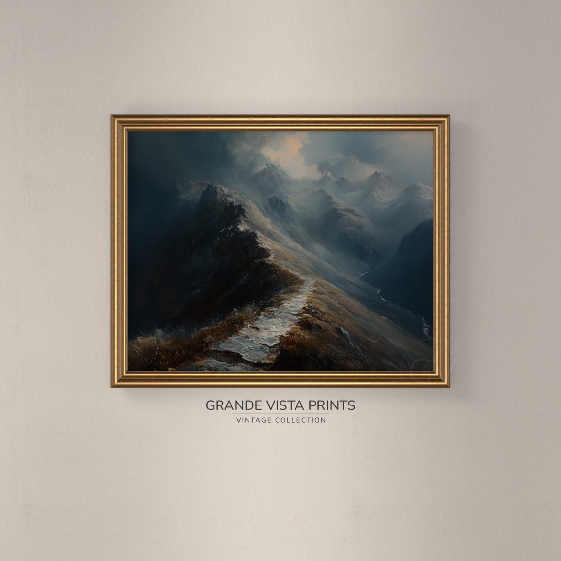 Dark Mountain Path Landscape Artwork Mountain Landscape Painting Gv4603 - Image 3