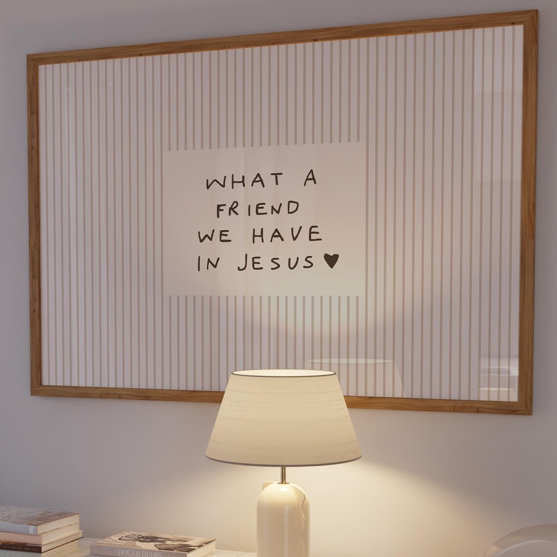 What A Friend We Have In Jesus Faith Quote Striped Typography Poster