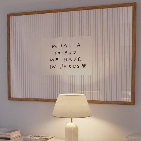 What A Friend We Have In Jesus Faith Quote Striped Typography Poster