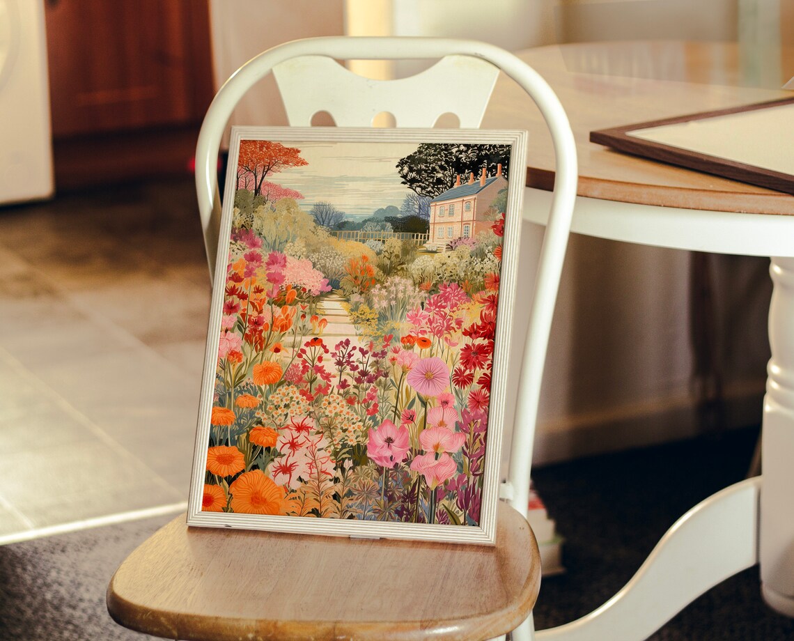 Countryside Home And Garden In Spring Art Print - Image 4