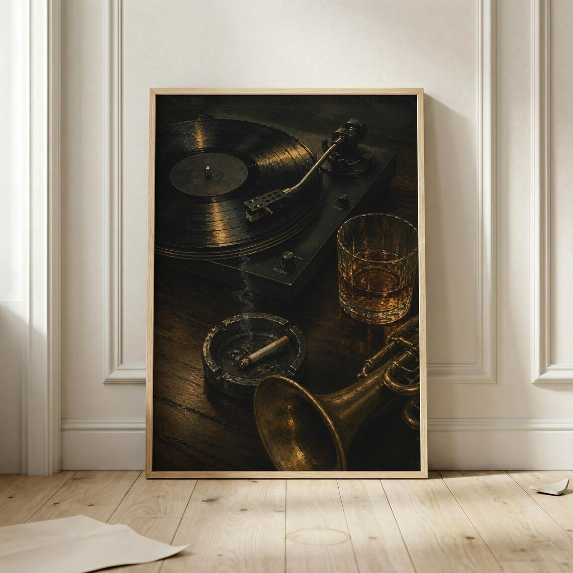 Vintage Vinyl Record Poster, Jazz Lounge Wall Art
