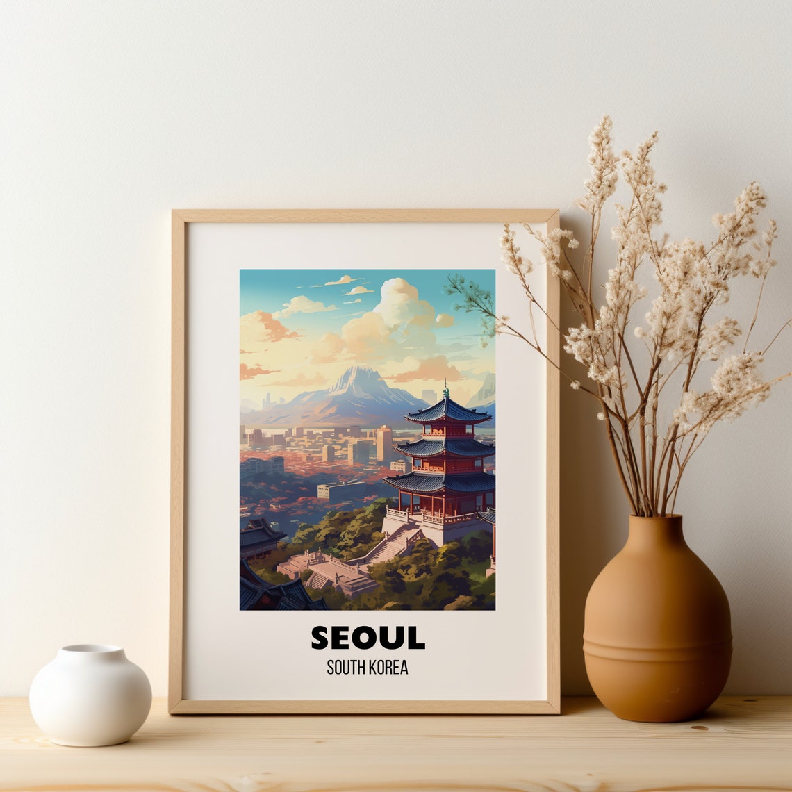Seoul Travel Poster Wall Art City Art Poster Asia Travel Prints South Korea Wall Art Seoul Gift Seoul Print Wall Art - Image 2