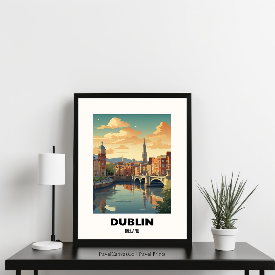 Dublin Europe Travel Poster Art Print - Image 3