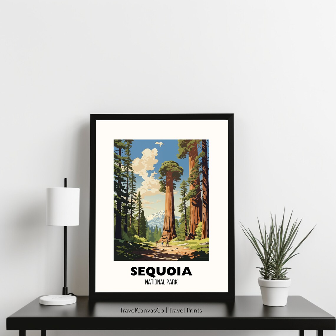 Sequoia National Park California Giant Trees Vintage Travel Poster - Image 3