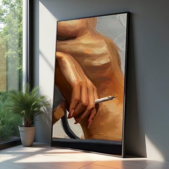 Abstract Nude Female Figure Canvas Sensual Art Modern Body Form Wall Contemporary Decor Artistic Home Decoration
