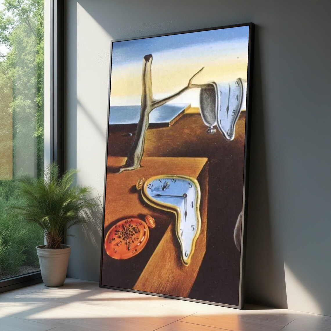 Surreal Melting Clocks Art Print, Dali Inspired